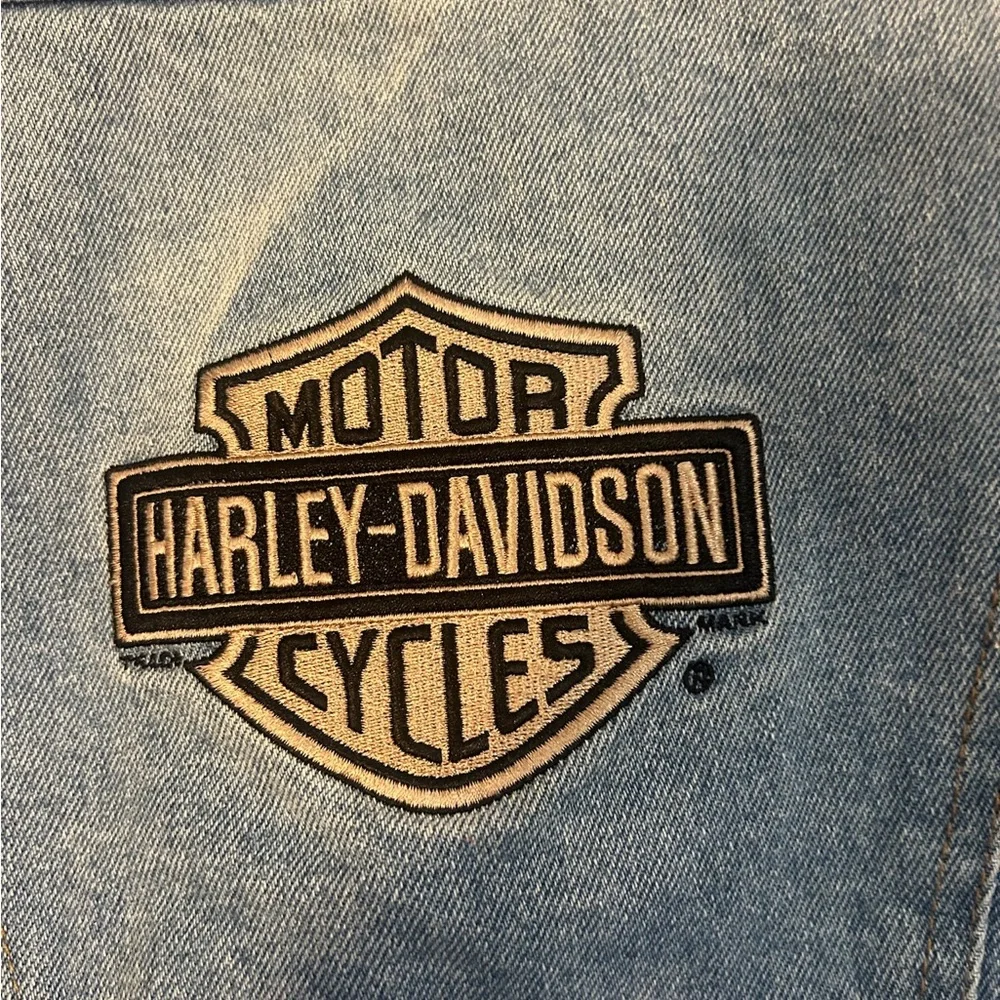 HARLEY DAVIDSON ~ dog denim jacket/vest size Medium** - Picture 5 of 8